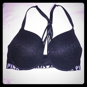 VS Pink leopard lace bra