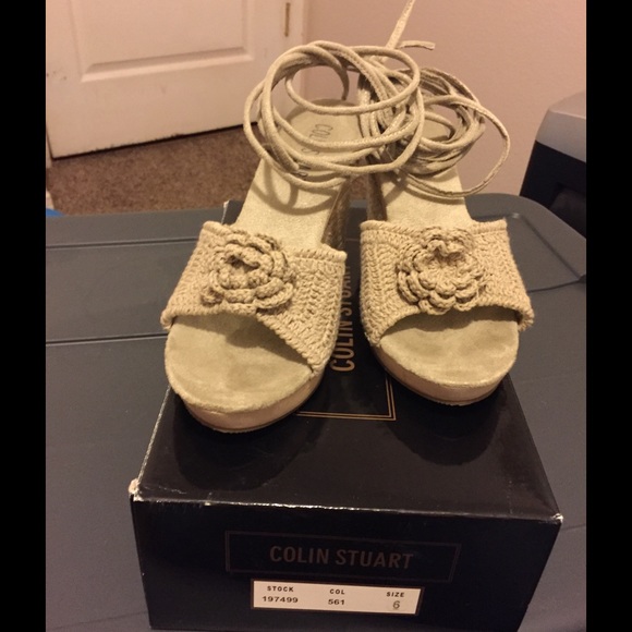 Tan - Colin Stuart - Platform tie up Sandals ❤️