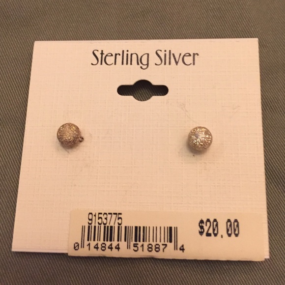 Sterling Silver stud sparkle post earrings