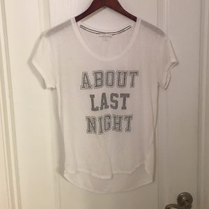 About last night graphic t shirt