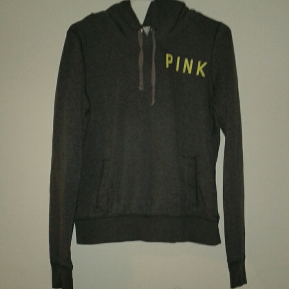 Victoria's Secret hoodie M Gray white and green