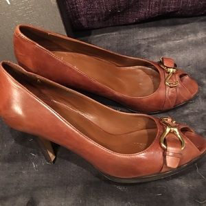 Cole Haan peep toe heels