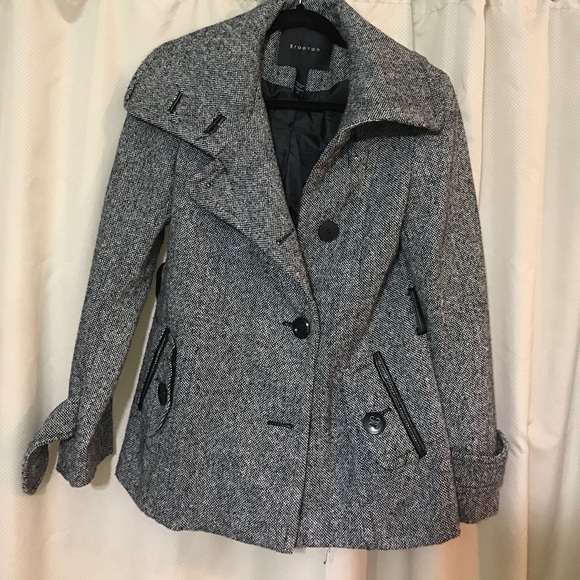 Black & White Peacoat