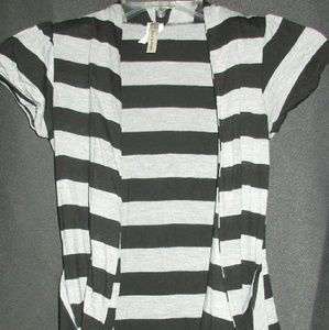 Black and Grey Cardigan with Pockets