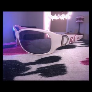 White and pink Dolce & Gabbana sunglasses