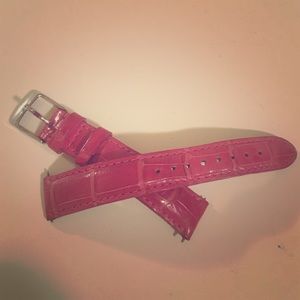 Michelle Urban Pink Leather Watch Band