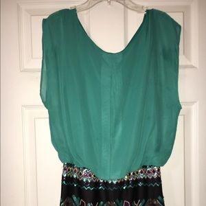 tight skirt flowing top