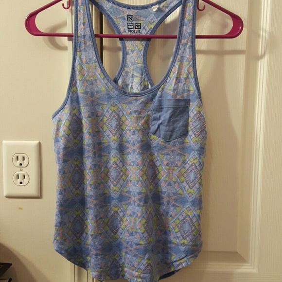 Cute blue tribal print tank