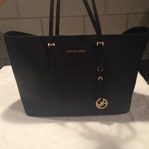 Michael Kors Black Jet Set Travel Tote