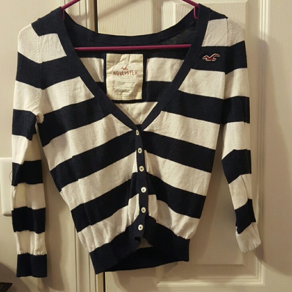 Navy and white striped sweater - Picture 1 of 2