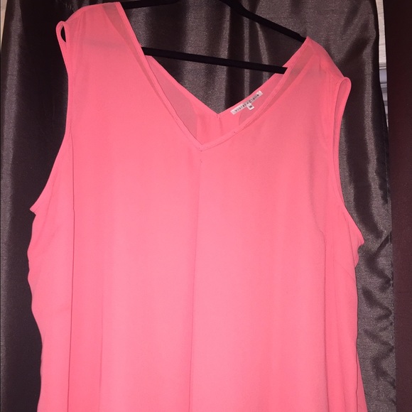 Sleeveless Coral Blouse