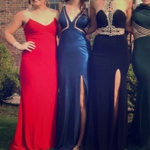 blue prom dress, fits 4/6!!