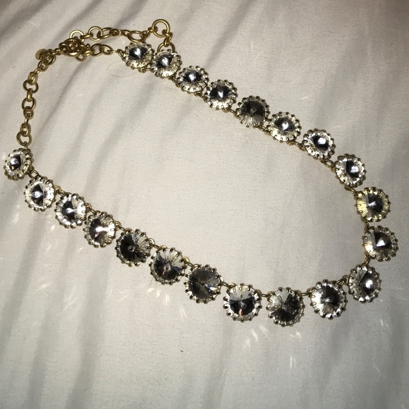 JCrew gold and diamond necklace