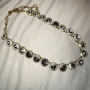 JCrew gold and diamond necklace