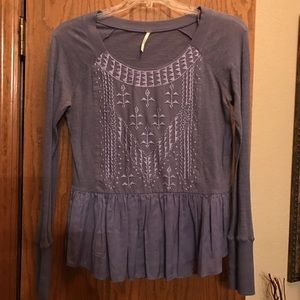 Free People embroidered top