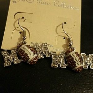 Football Mom Rhinestone Earrings