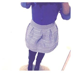 Striped skater skirt