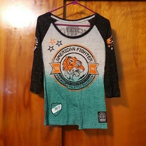 American fighter 3/4 sleeve