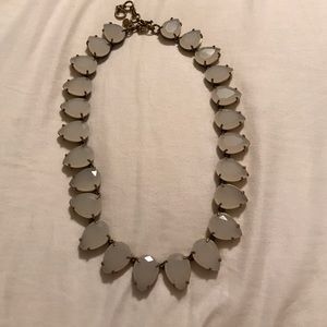 JCrew tear drop gray stone necklace