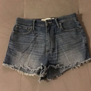 High waisted jean shorts