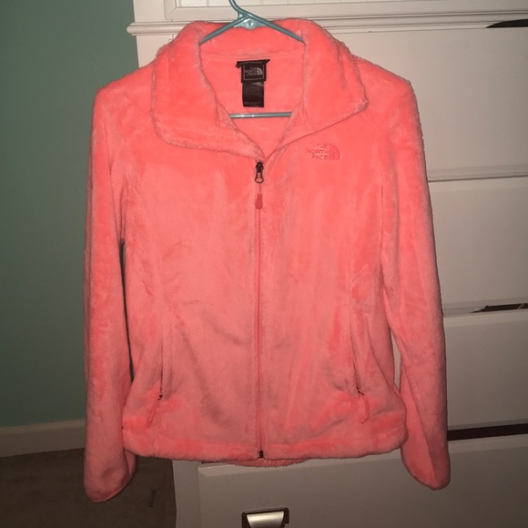 neon pink north face jacket