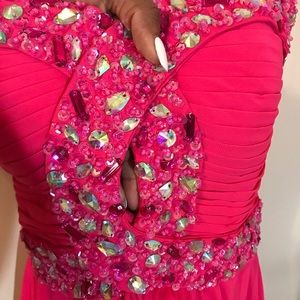 Chiffon Keyhole Strapless Bridesmaid/Prom Dress