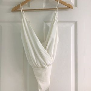 White leotard top. Size S