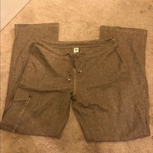 Prana tan linen pants