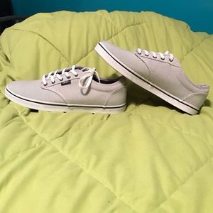 Grey Striped Vans