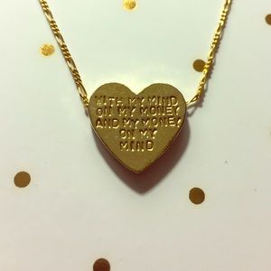 "With my mind on my money" quote Necklace