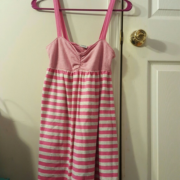 Pink striped sun dress