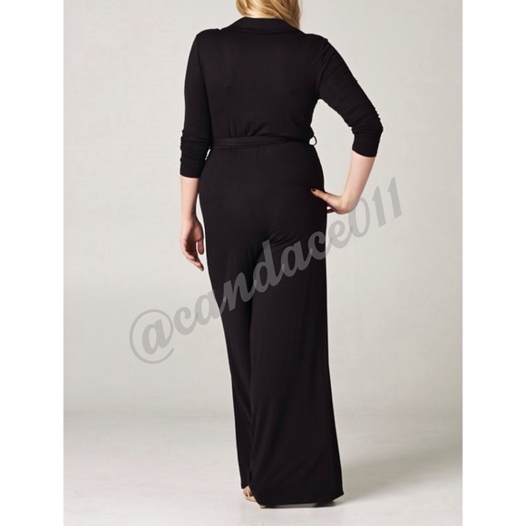 ⭐️5 STAR rated!⭐️  Belted Jumpsuit (Black) - Picture 3 of 4