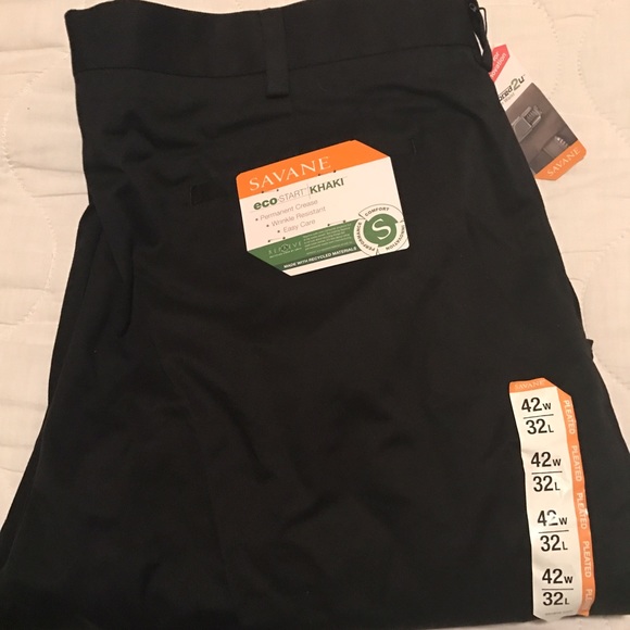 NWT Savane black extender waist slacks