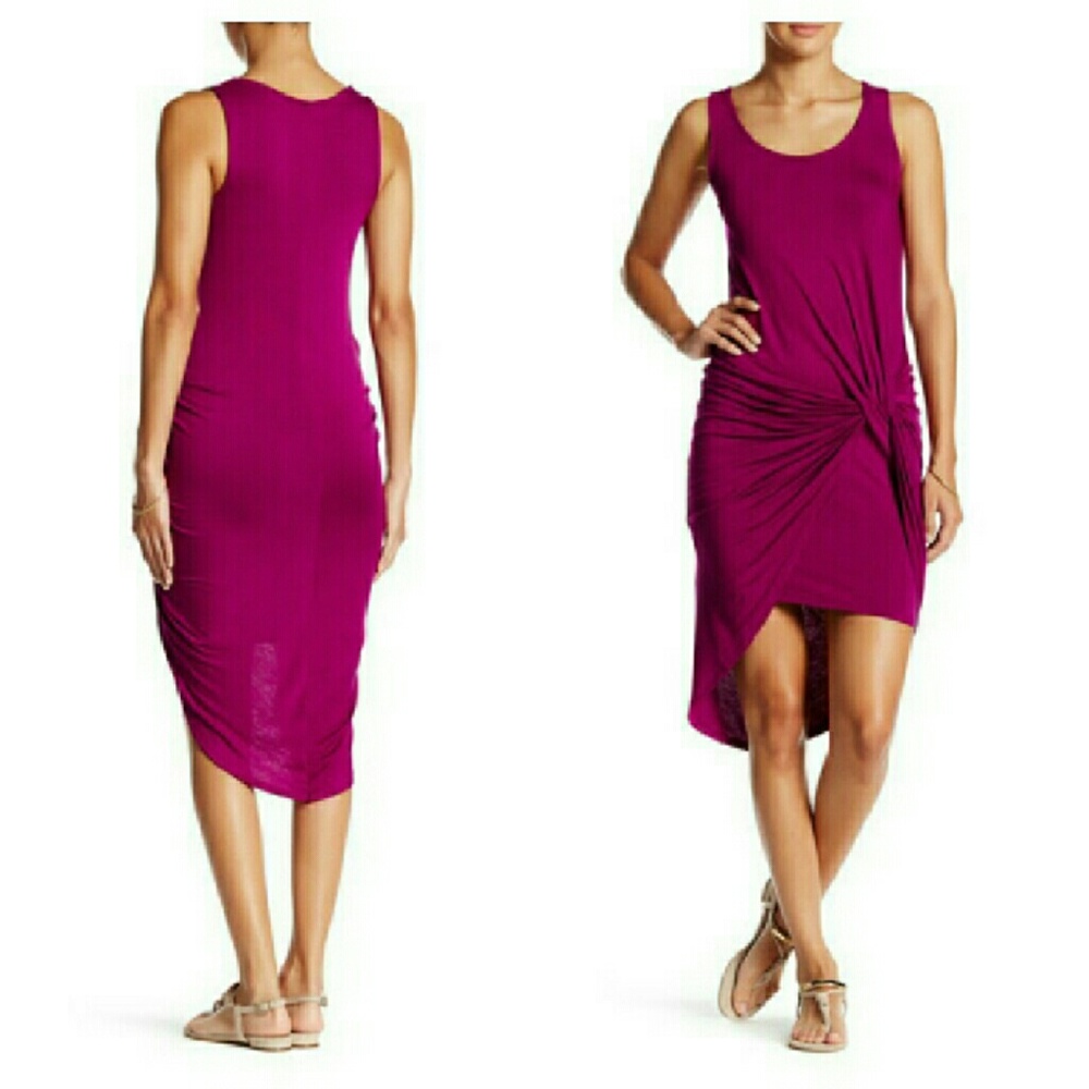 Bodycon Twist Front Tank Dress in Orchid MED=8/10 - Picture 3 of 3