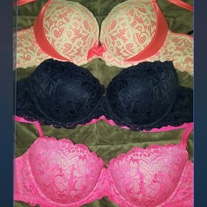 3 Pack Lace Bras Aerie and Victoria Secret