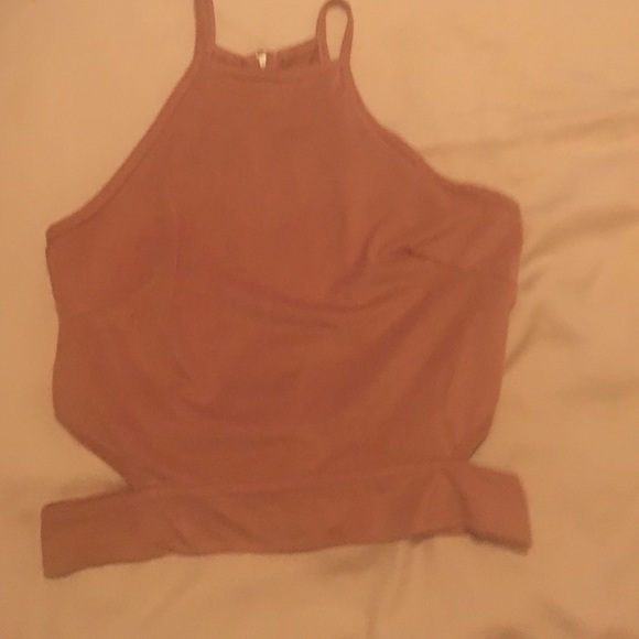 Suede halter top