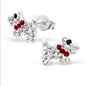 Sterling silver doggie earrings.