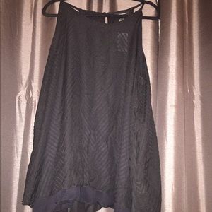Black Spaghetti Strap, Multi Layered Blouse/Tank