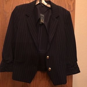 Express pinstripe navy blazer