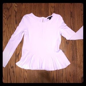 French Connection White peplum top
