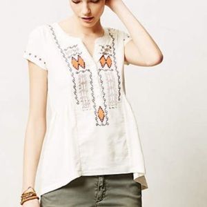 Anthropologie/ Akema + Kin Embroidered High-low