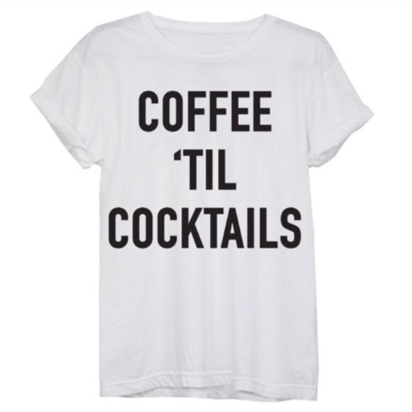 1 Large left! Coffee Til Cocktails tee - Picture 2 of 3