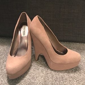 Steve Madden Dusty Pink Suede Wedges