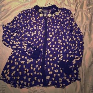 Maeve Anthropologie Size 14 penguin blouse