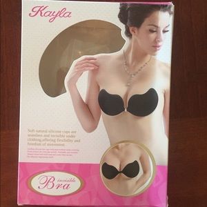 Nude strapless, backless bra