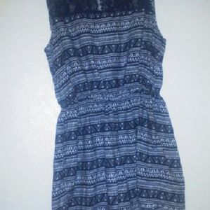 Black and white paterned romper