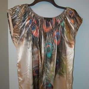 Peacock Feather Print Blouse