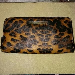 Leopard Print Clutch Wallet