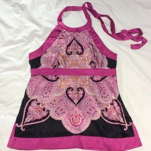 Silk halter top