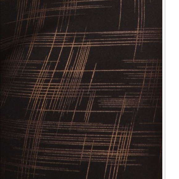 Best plaid foil print High Waist fleece leggings - Picture 3 of 4